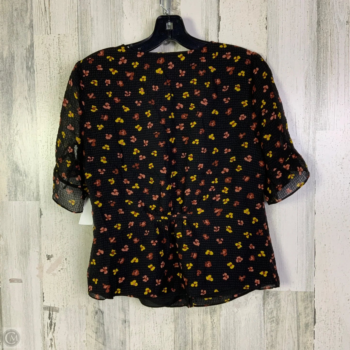 Blouse Short Sleeve By Madewell In Black, Size: S