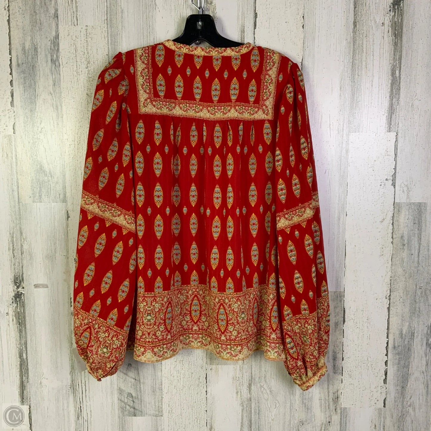 Blouse Long Sleeve By Rose And Olive In Orange, Size: L