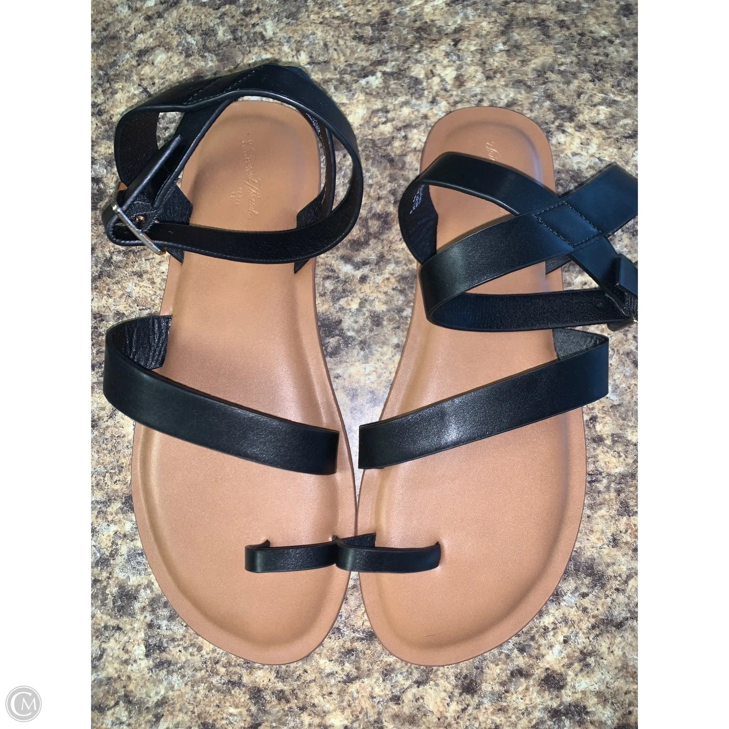 Sandals Flats By Universal Thread In Black, Size: 8