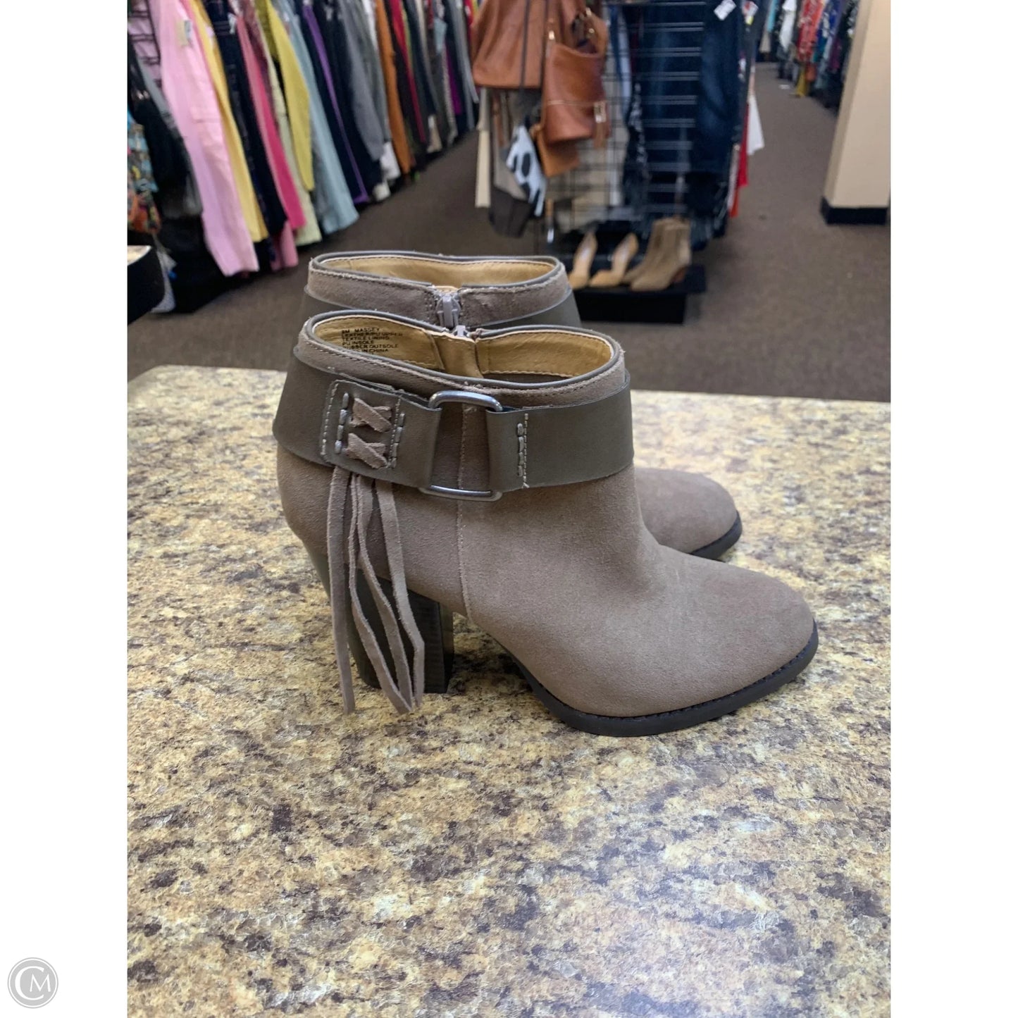 Boots Mid-calf Heels By Kensie In Taupe, Size: 8