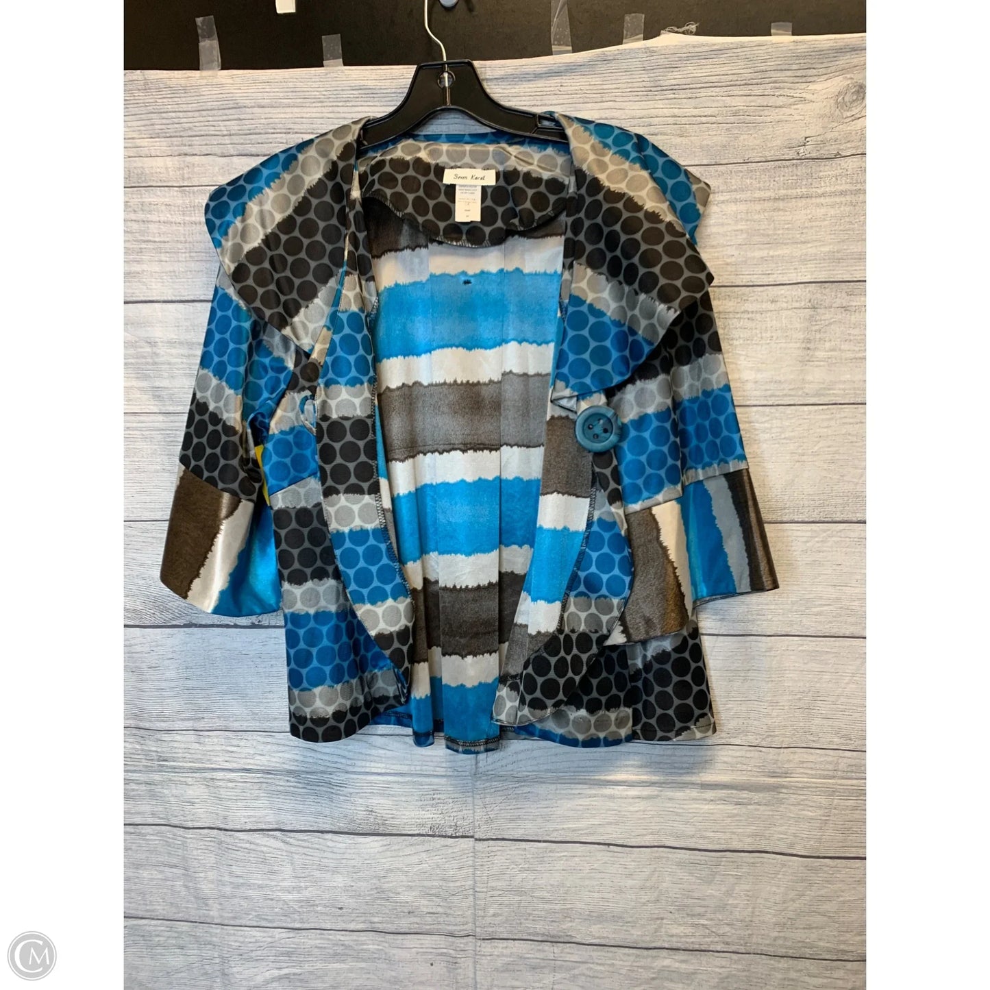 Cardigan By Cmf In Black & Blue, Size: 3x