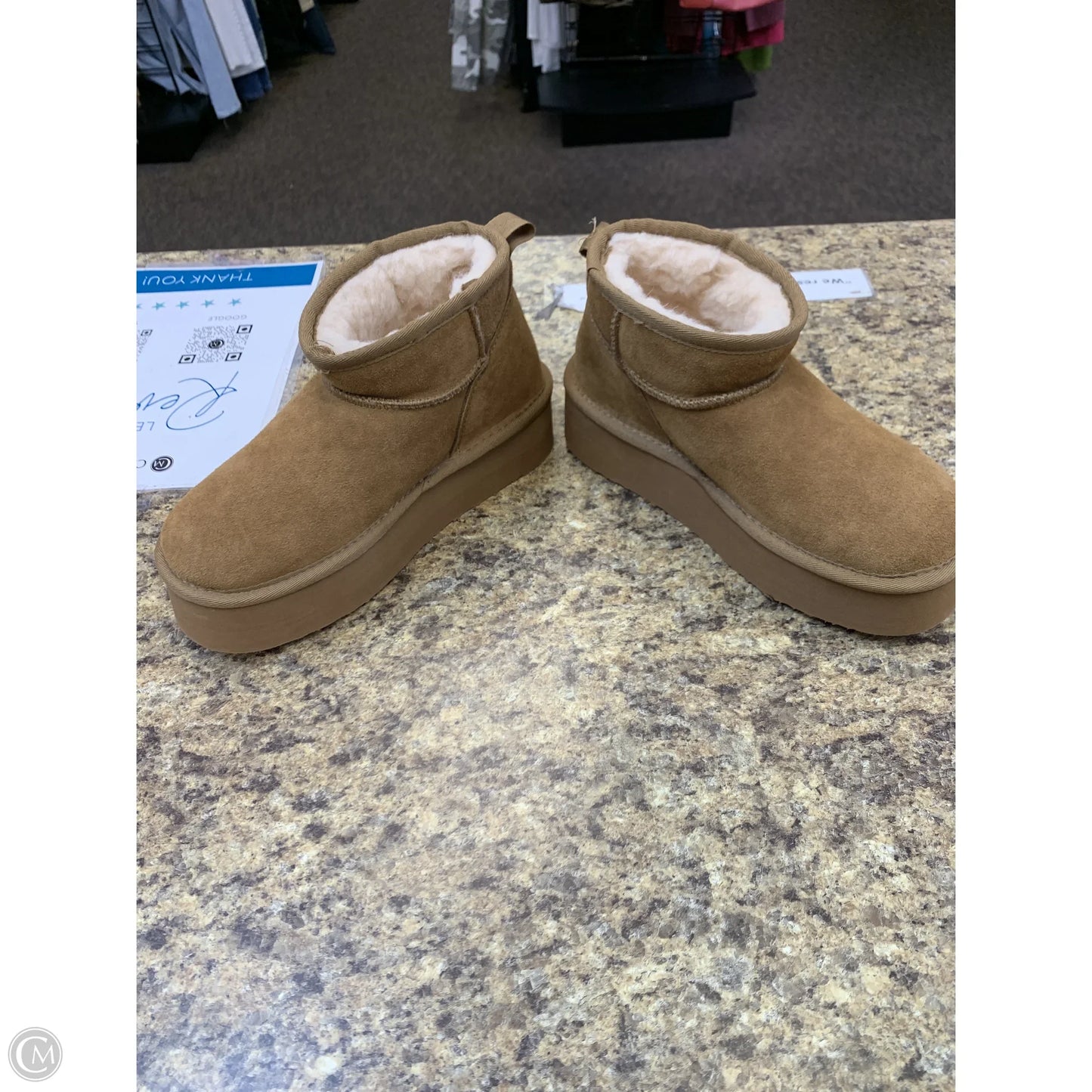 Boots Ankle Flats By Bearpaw In Tan, Size: 7