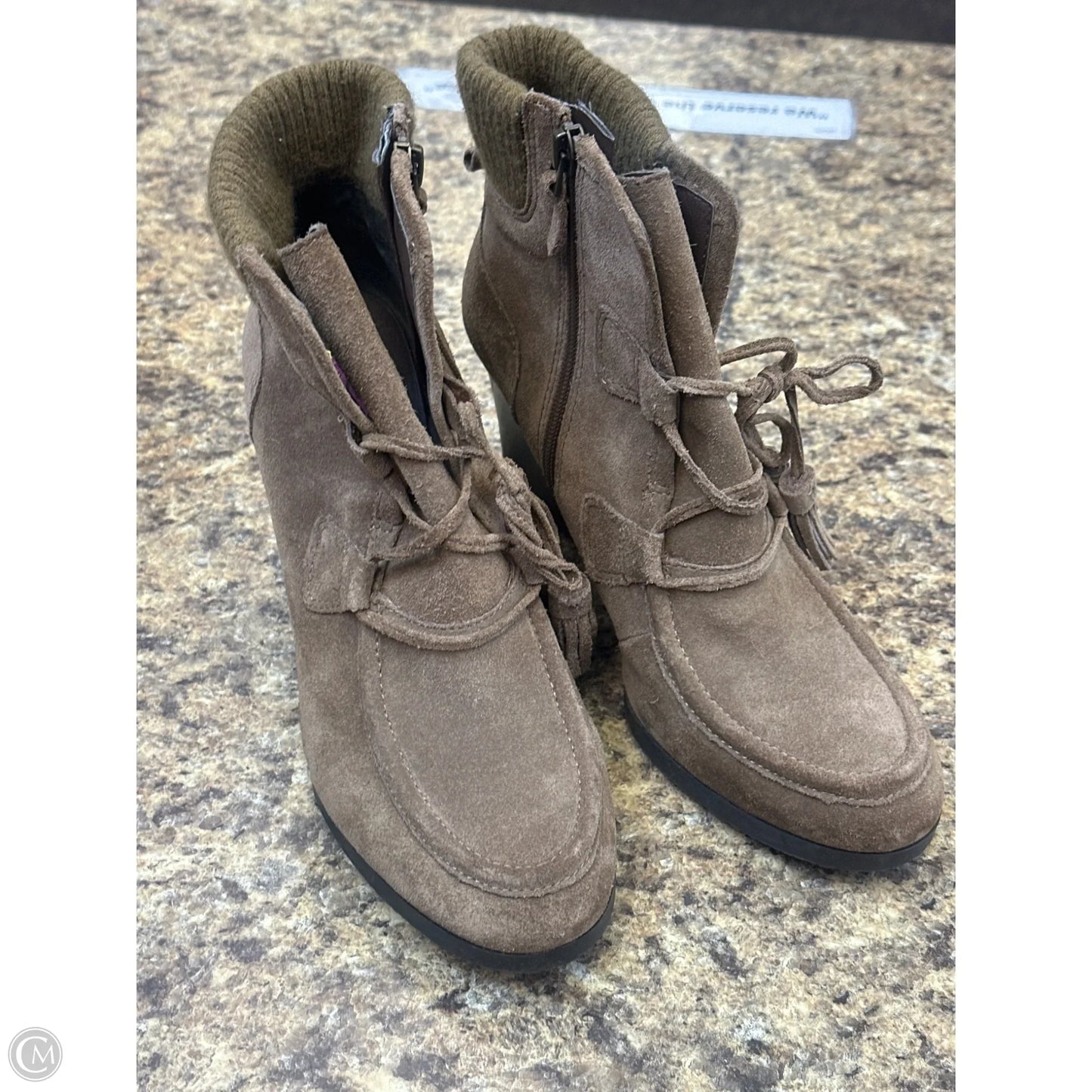 Shoes Heels Wedge By Franco Sarto In Brown, Size: 8.5