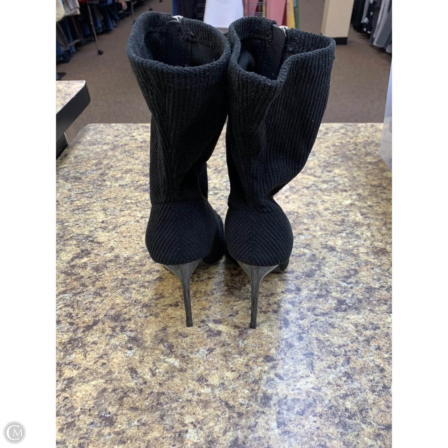 Boots Mid-calf Heels By Fashion Nova In Black, Size: 8.5