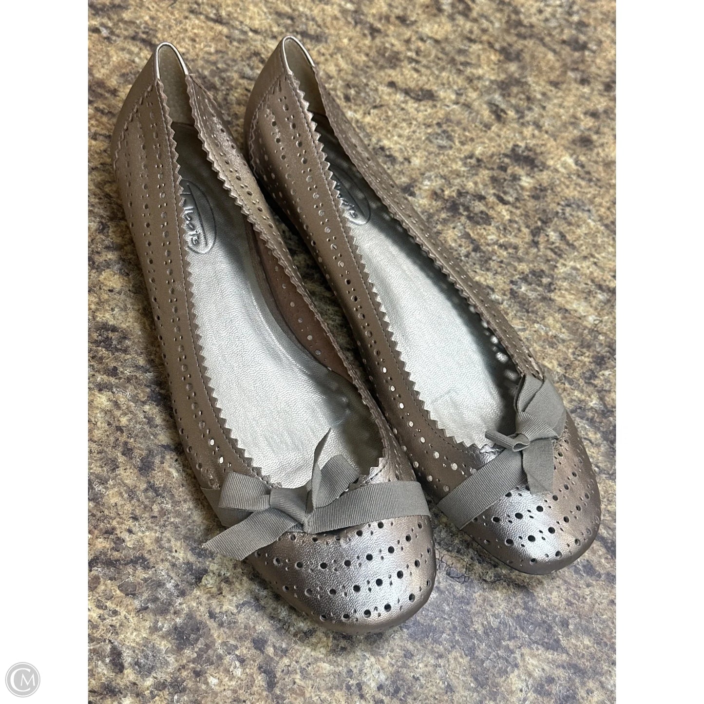 Shoes Flats By Talbots In Gold, Size: 9.5