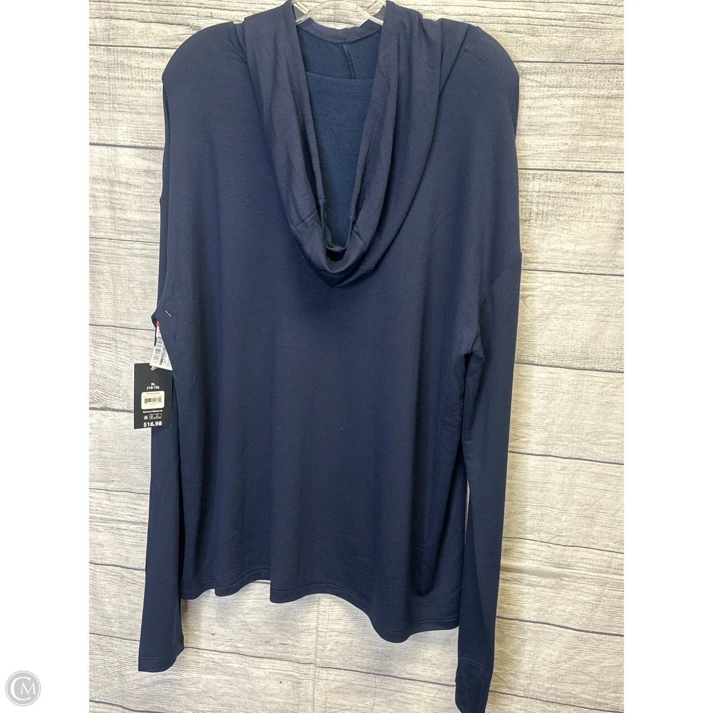 Sweatshirt Hoodie By Clothes Mentor In Navy, Size: Xl