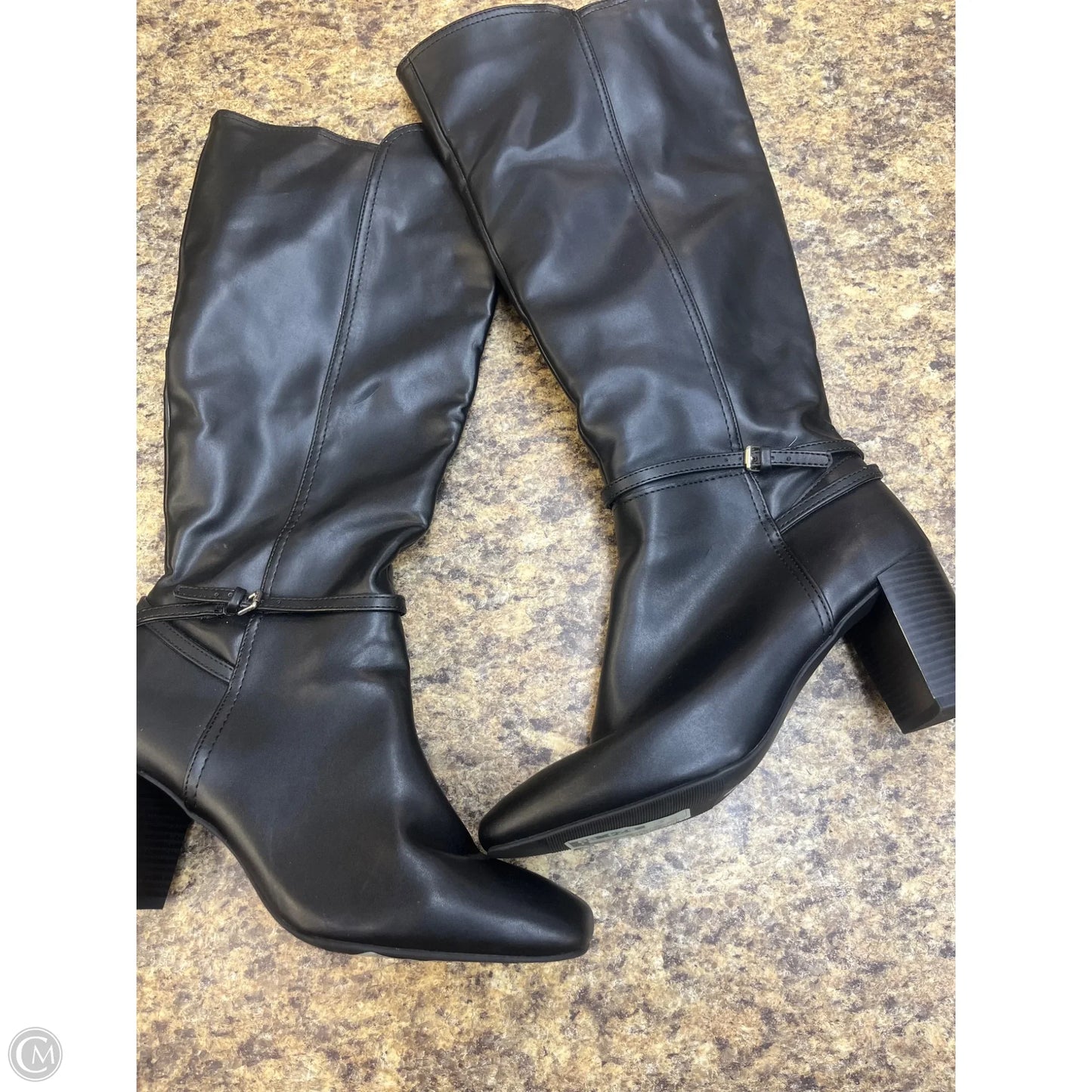 Boots Knee Heels By Liz Claiborne In Black, Size: 8.5