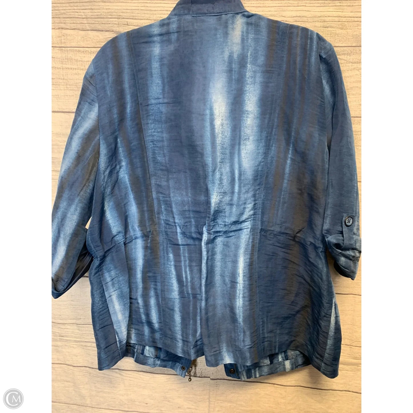 Jacket Shirt By Chicos In Blue, Size: 2