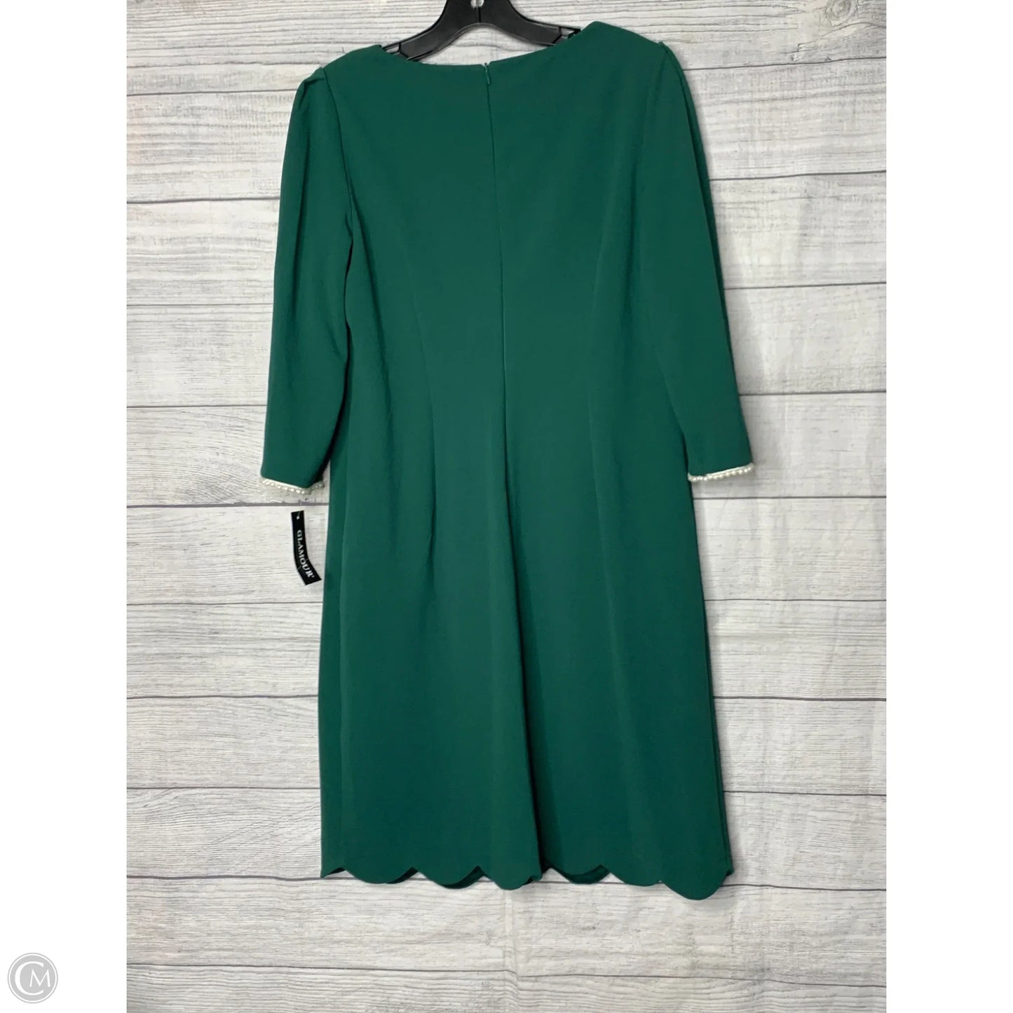 Dress Casual Midi By Glamour In Green, Size: 12