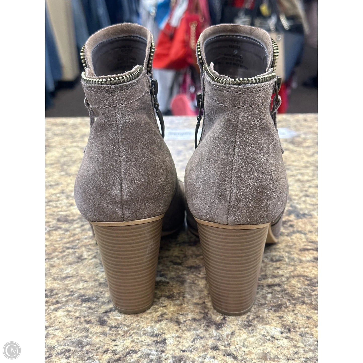 Boots Ankle Heels By Clothes Mentor In Brown, Size: 11