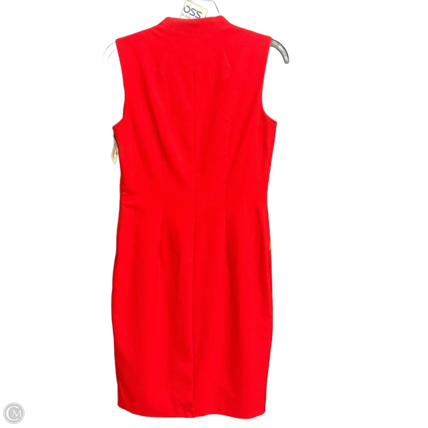 Dress Casual Midi By Calvin Klein In Red, Size: 4