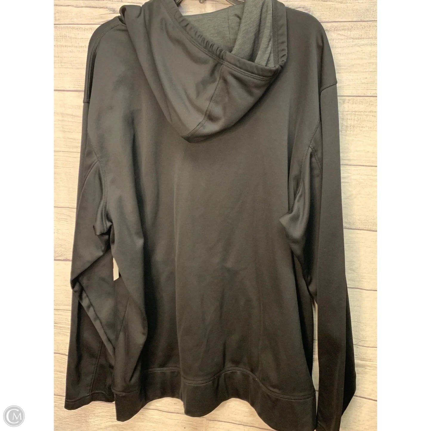 Athletic Sweatshirt Hoodie By Bcg In Black, Size: 2x