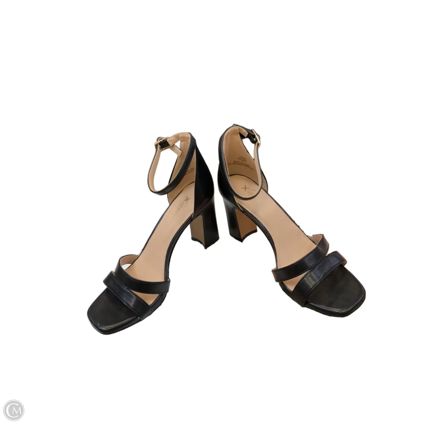 Sandals Heels Block By Xappeal In Black, Size: 7