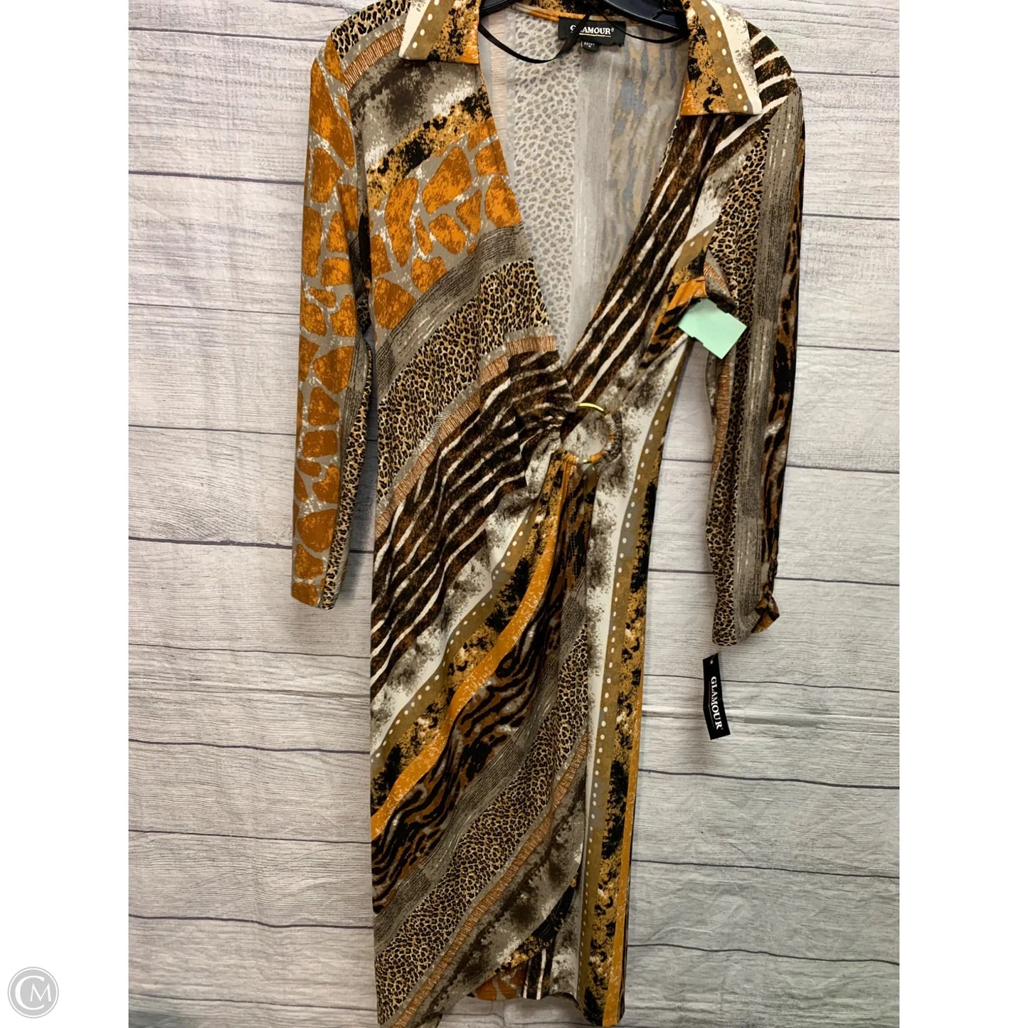 Dress Casual Maxi By Glamour In Brown, Size: 8