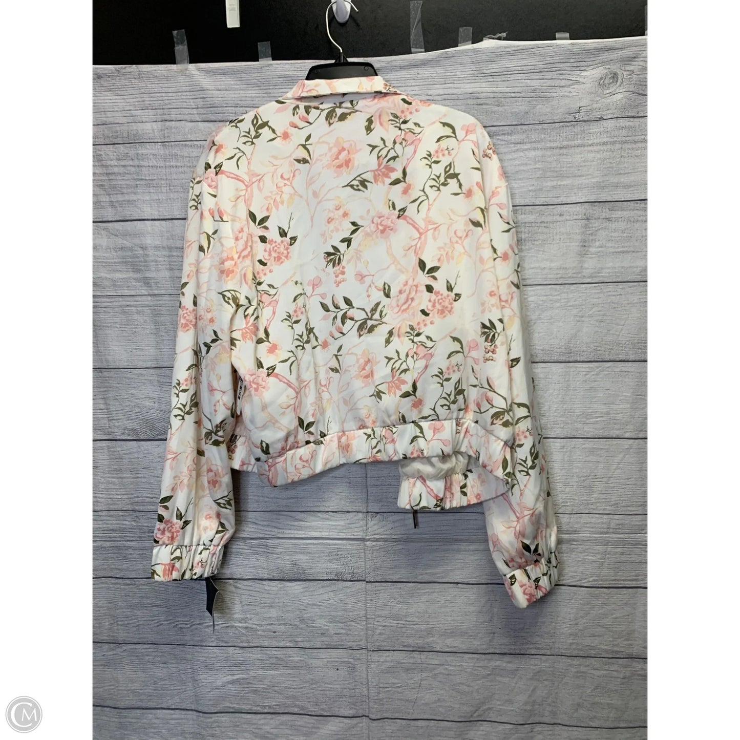 Jacket Shirt By Marc New York In Floral Print, Size: L