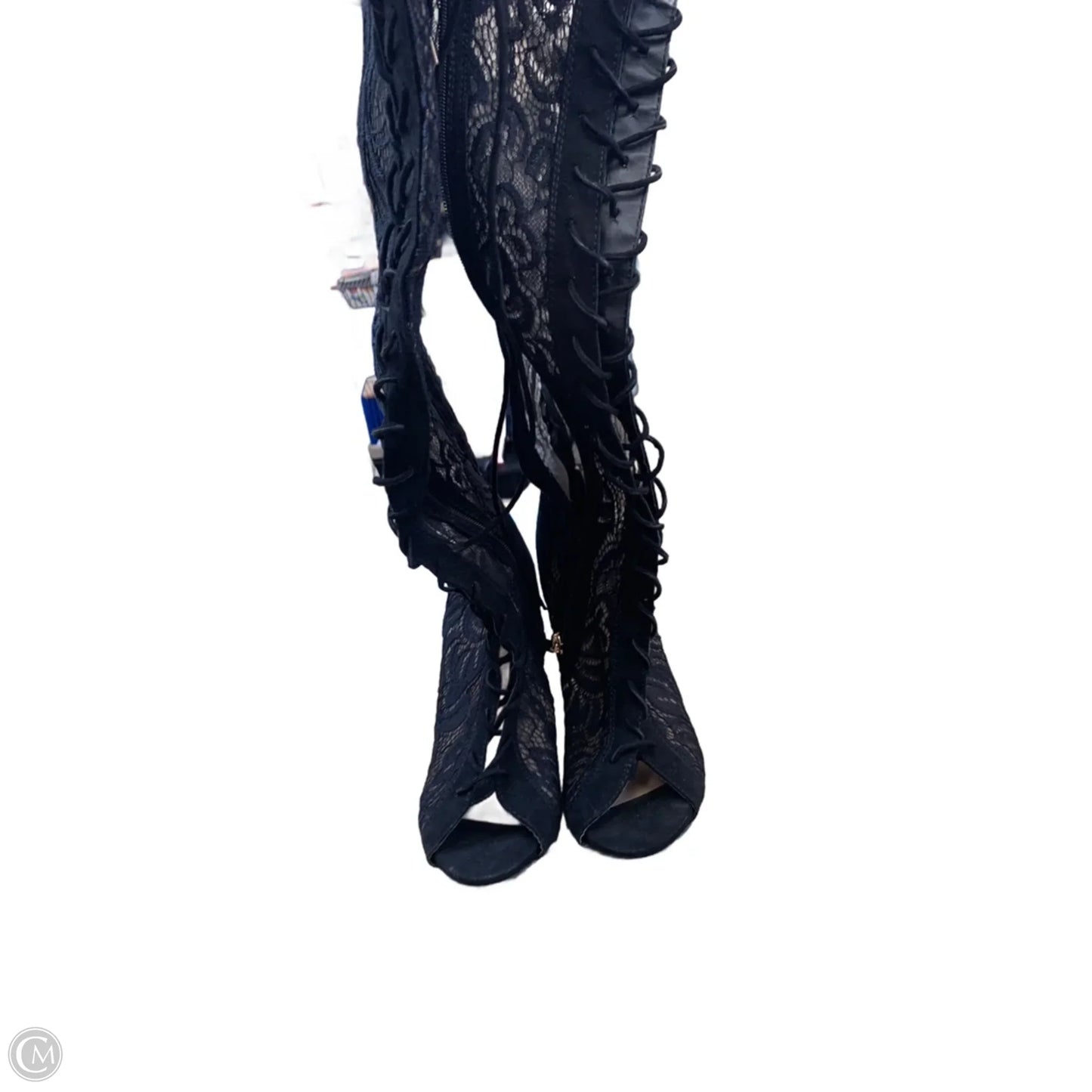 Boots Over-the-knee Heels By Rouge In Black, Size: 9