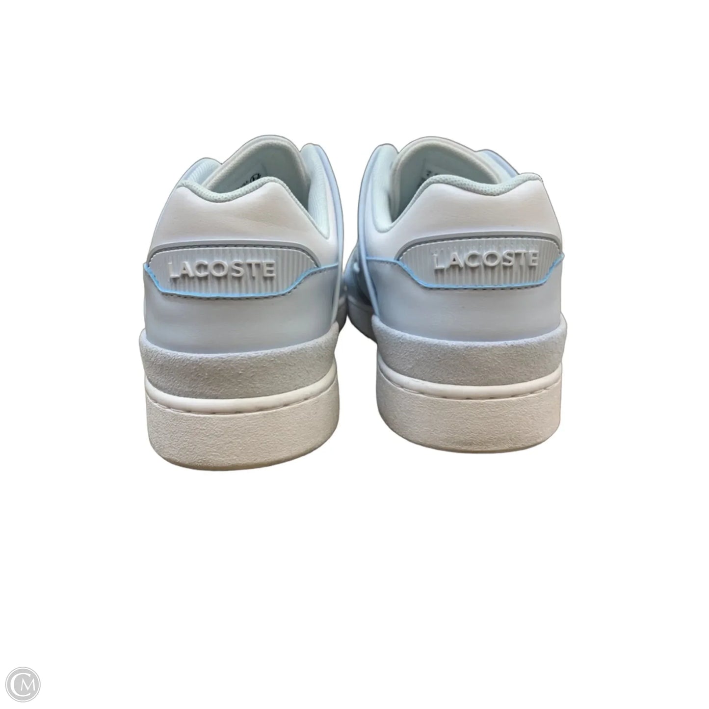 Shoes Sneakers By Lacoste In Blue & White, Size: 8