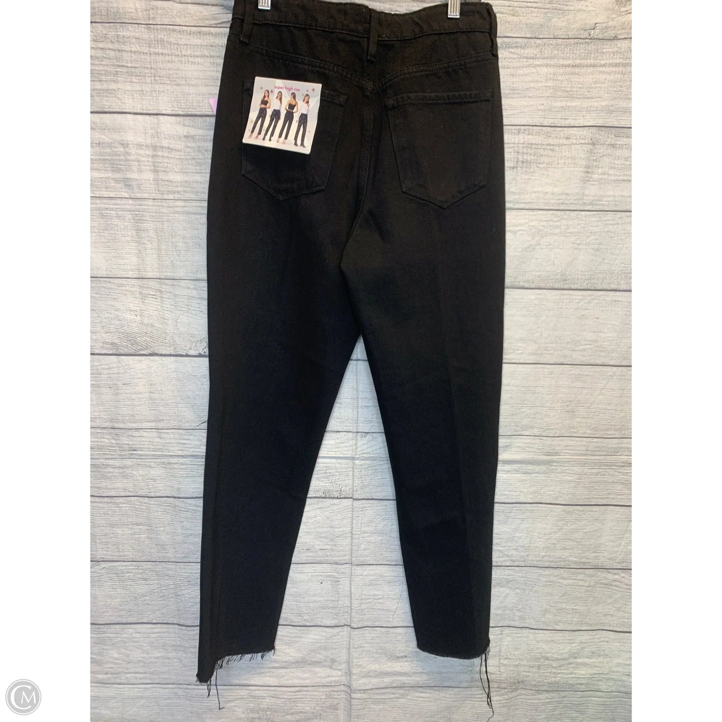 Jeans Straight By Cmf In Black & Silver, Size: 4