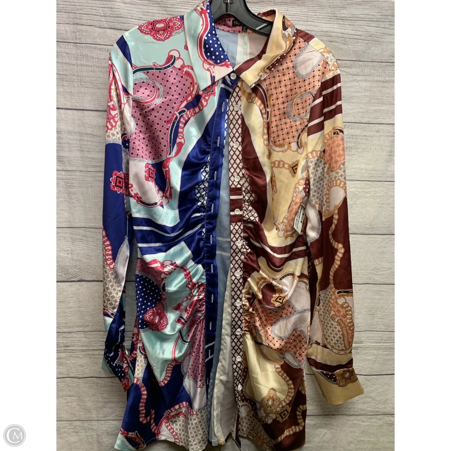 Dress Casual Maxi By Fashion Nova In Multi-colored, Size: L