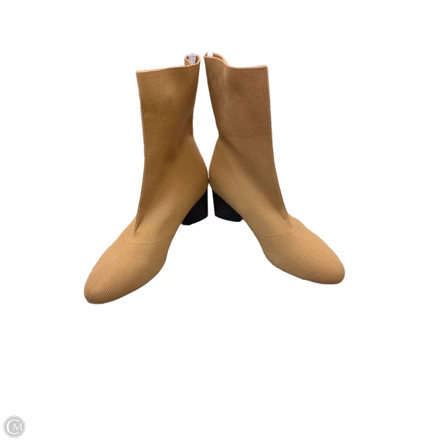 Boots Ankle Heels By Cme In Tan, Size: 9.5