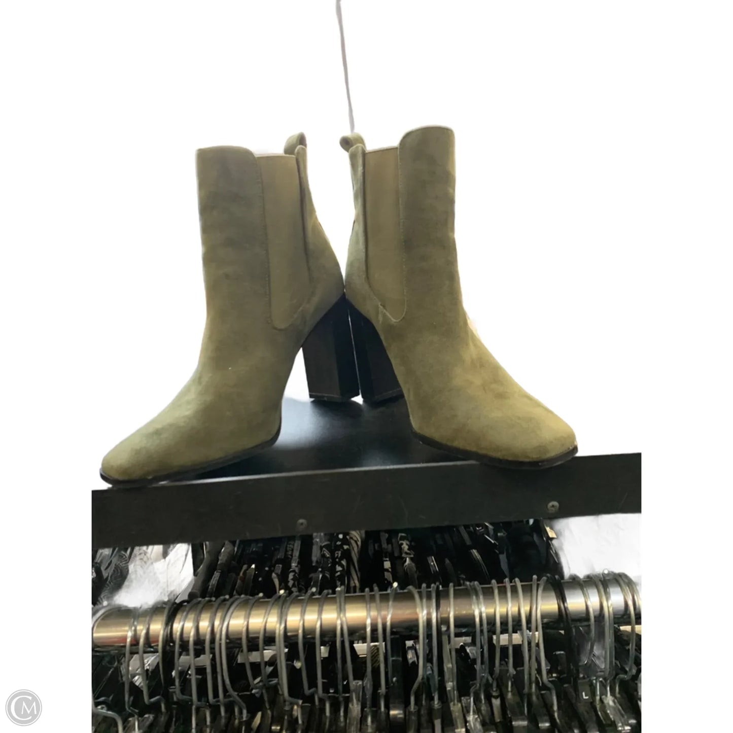 Boots Ankle Heels By Yoki In Green, Size: 9