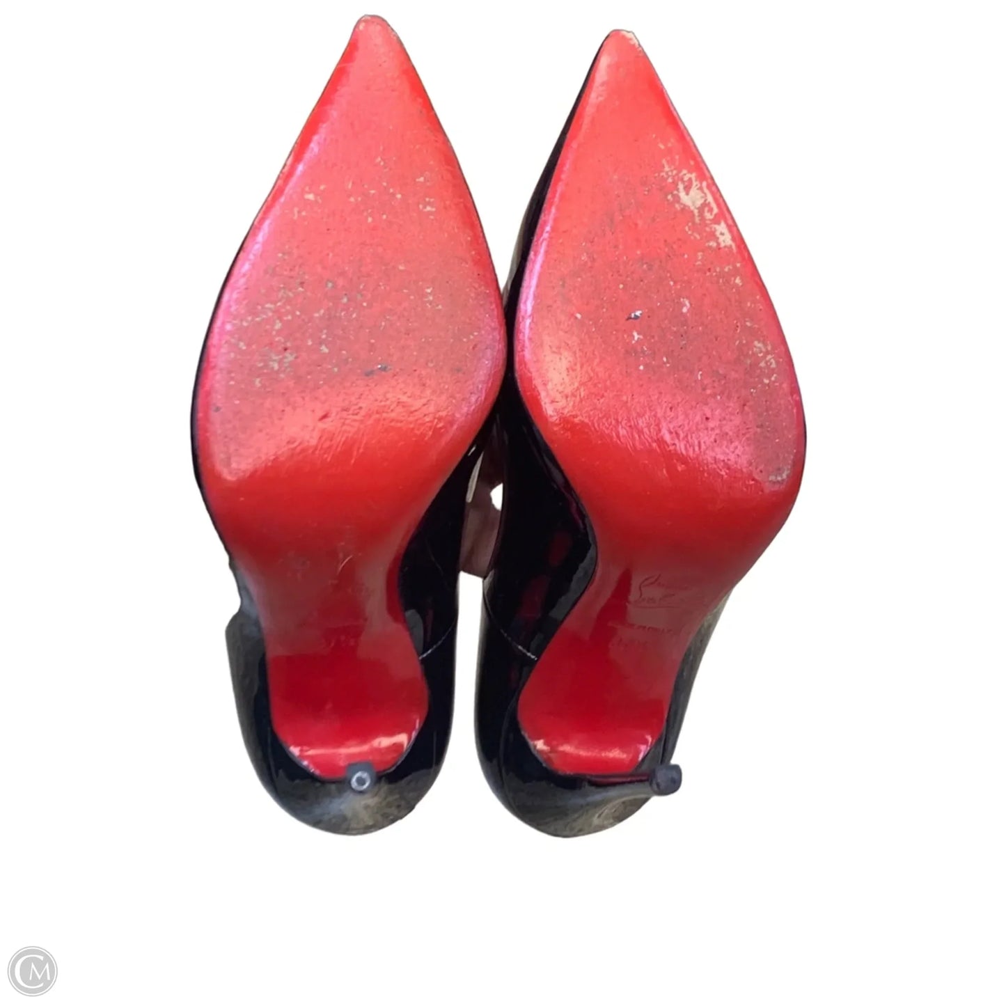 Shoes Luxury Designer By Christian Louboutin In Black, Size: 7.5
