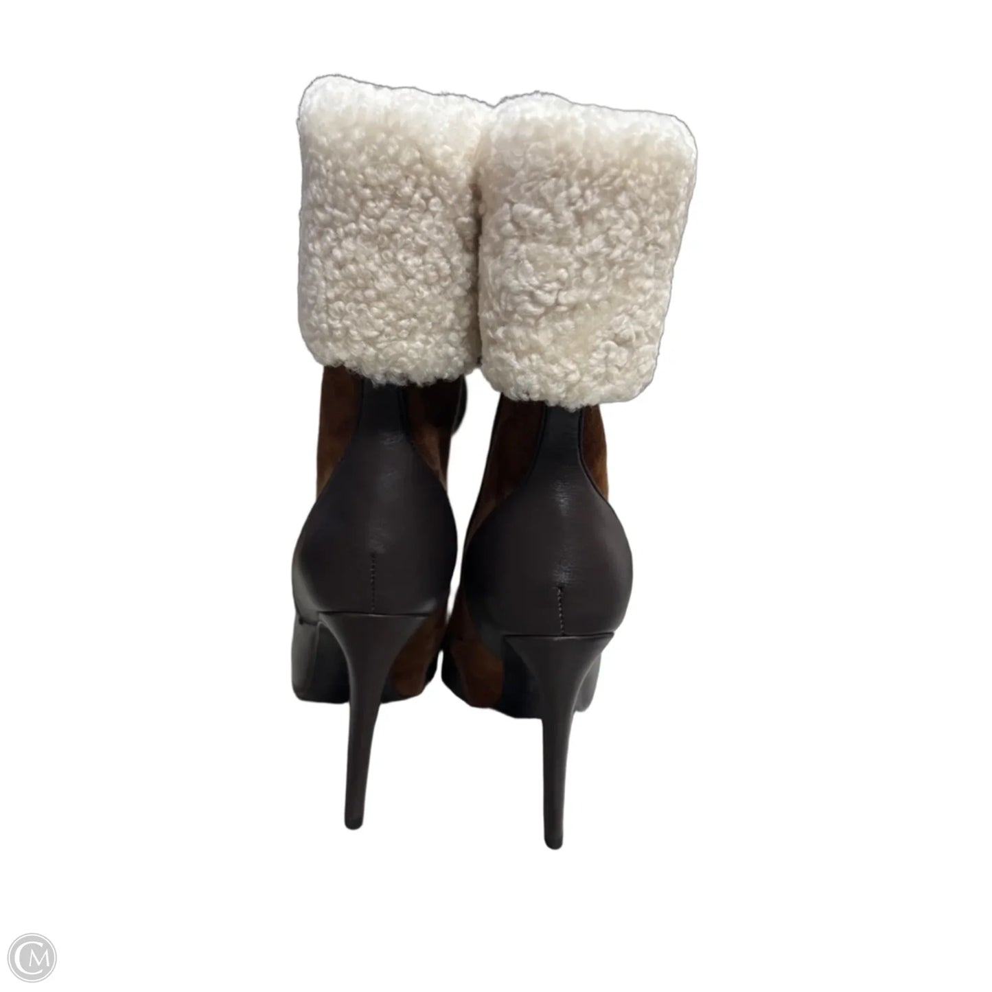 Boots Mid-calf Heels By Cme In Brown, Size: 10