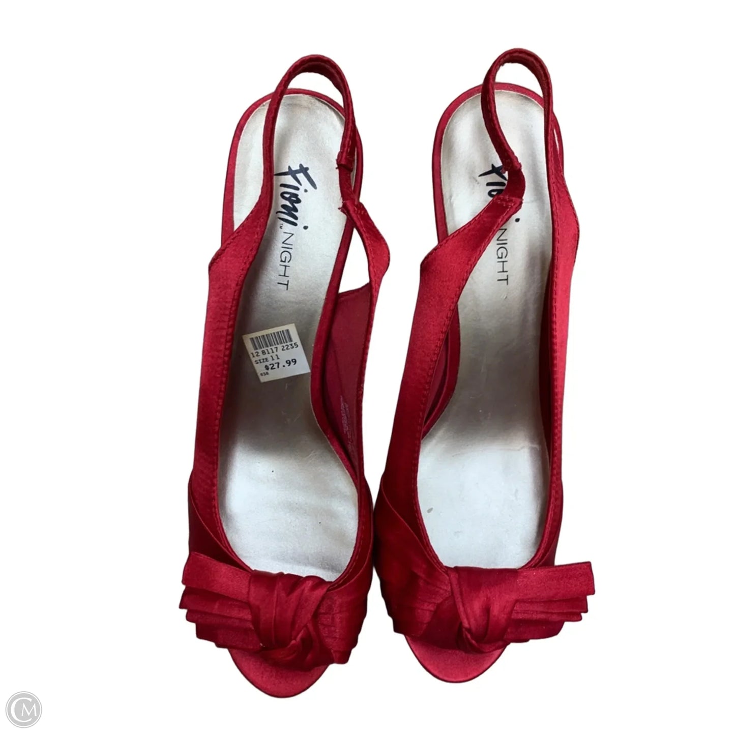 Sandals Heels Kitten By Fioni In Red, Size: 11