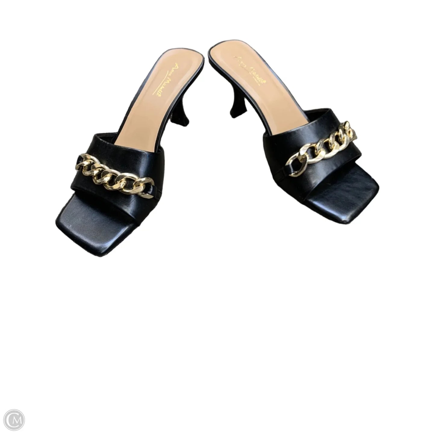 Sandals Heels Kitten By Anne Michelle In Black, Size: 10