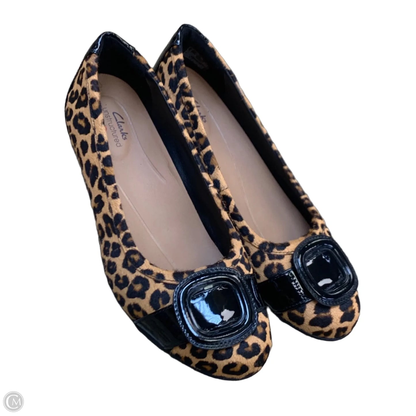Shoes Flats By Clarks In Animal Print, Size: 7.5