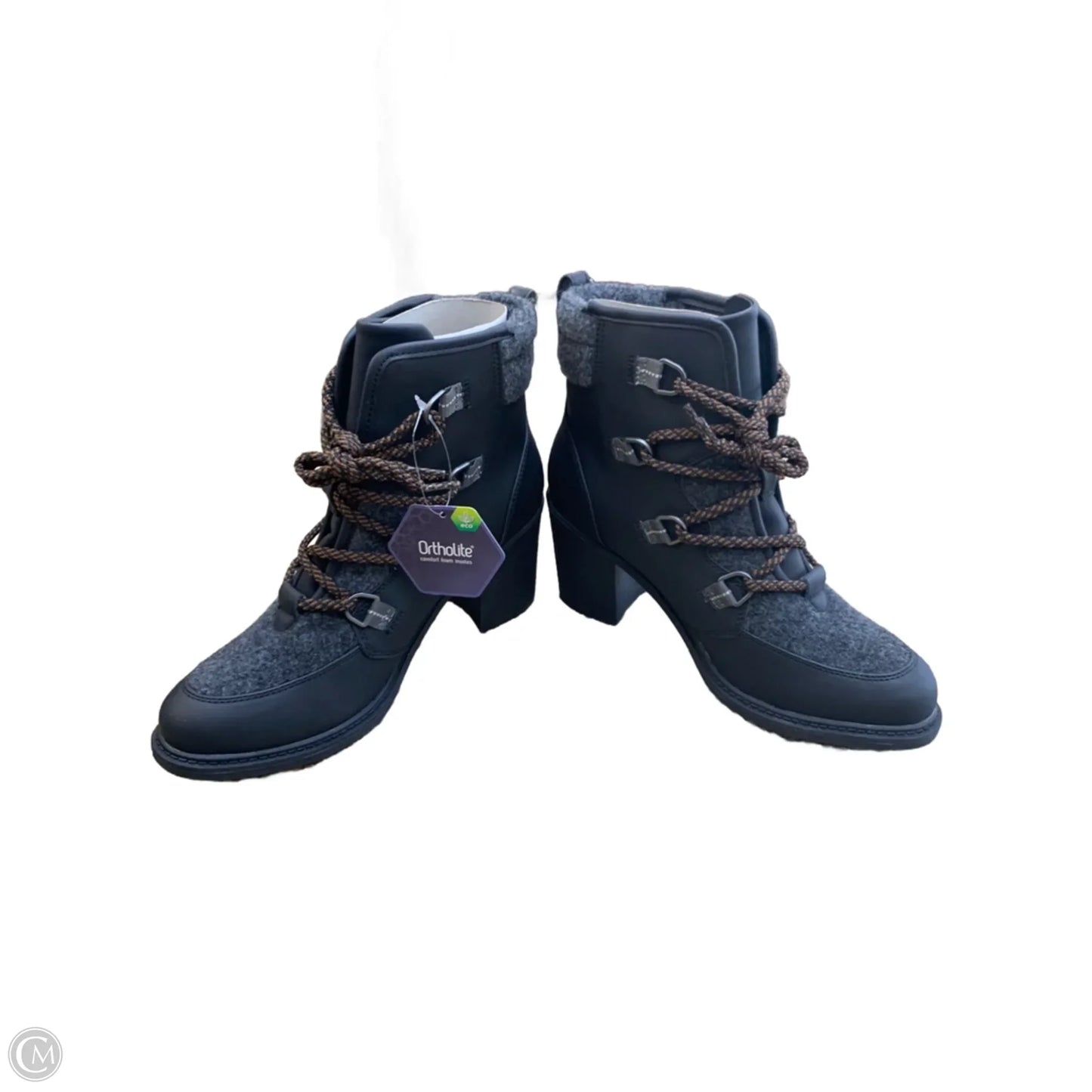 Boots Ankle Heels By Cmf In Black, Size: 9.5