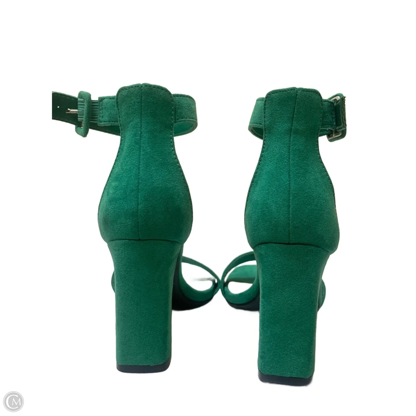 Shoes Heels Block By Bamboo In Green, Size: 7