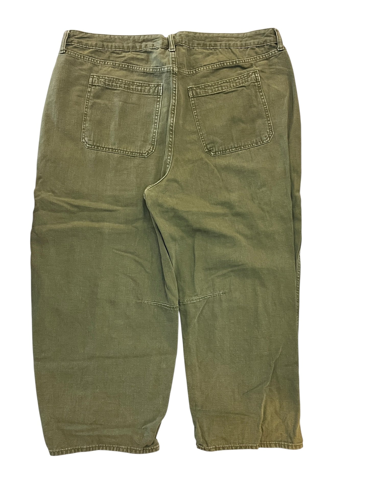 Jeans Wide Leg By Universal Thread In Green Denim, Size:20