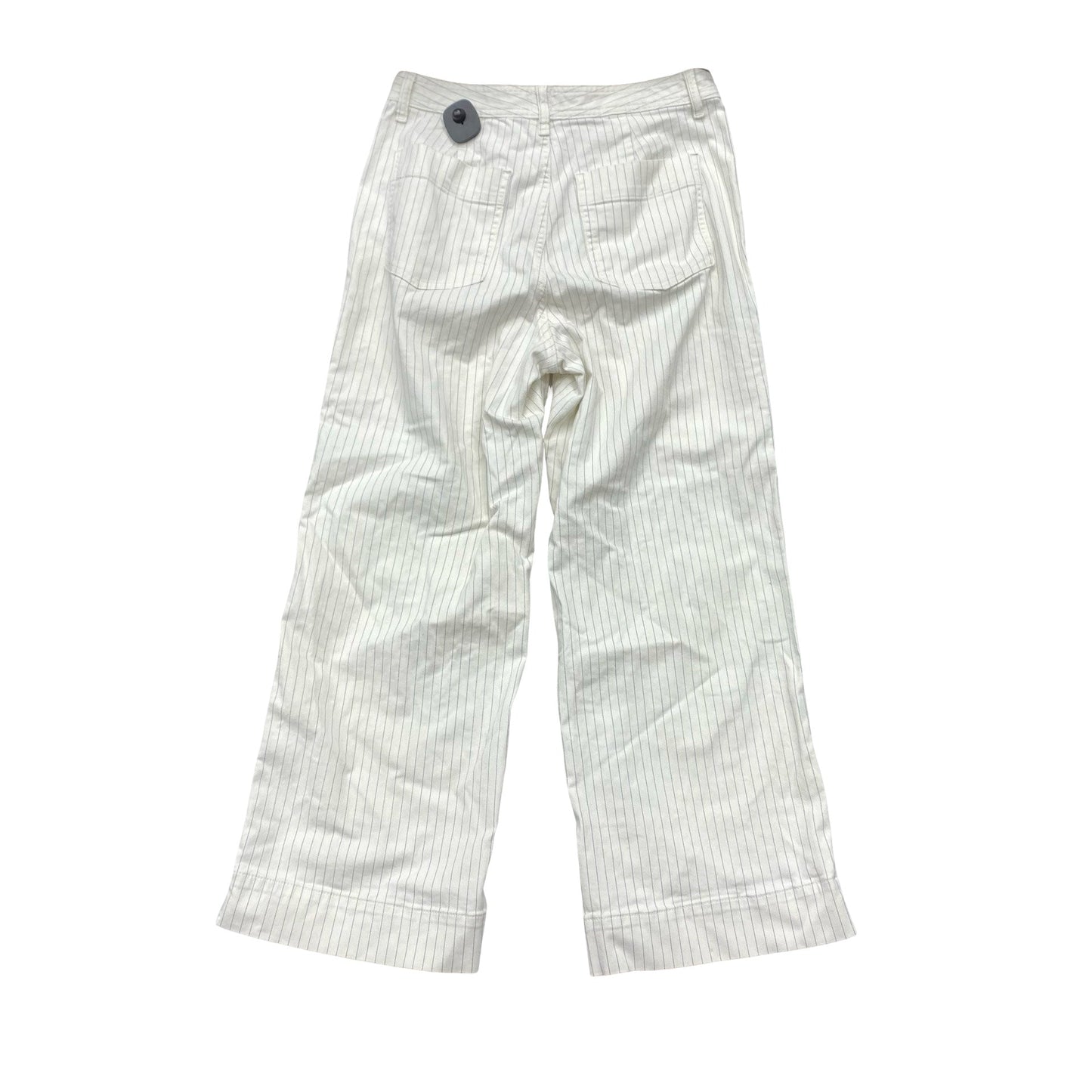Jeans Wide Leg By Gap In White Denim, Size:12L
