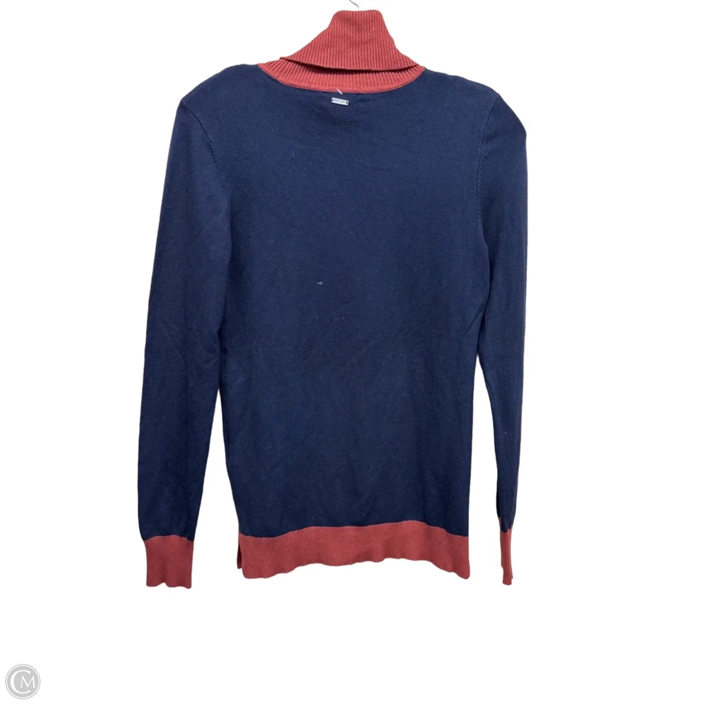 Top Long Sleeve By Dkny In Blue & Brown, Size: Xs