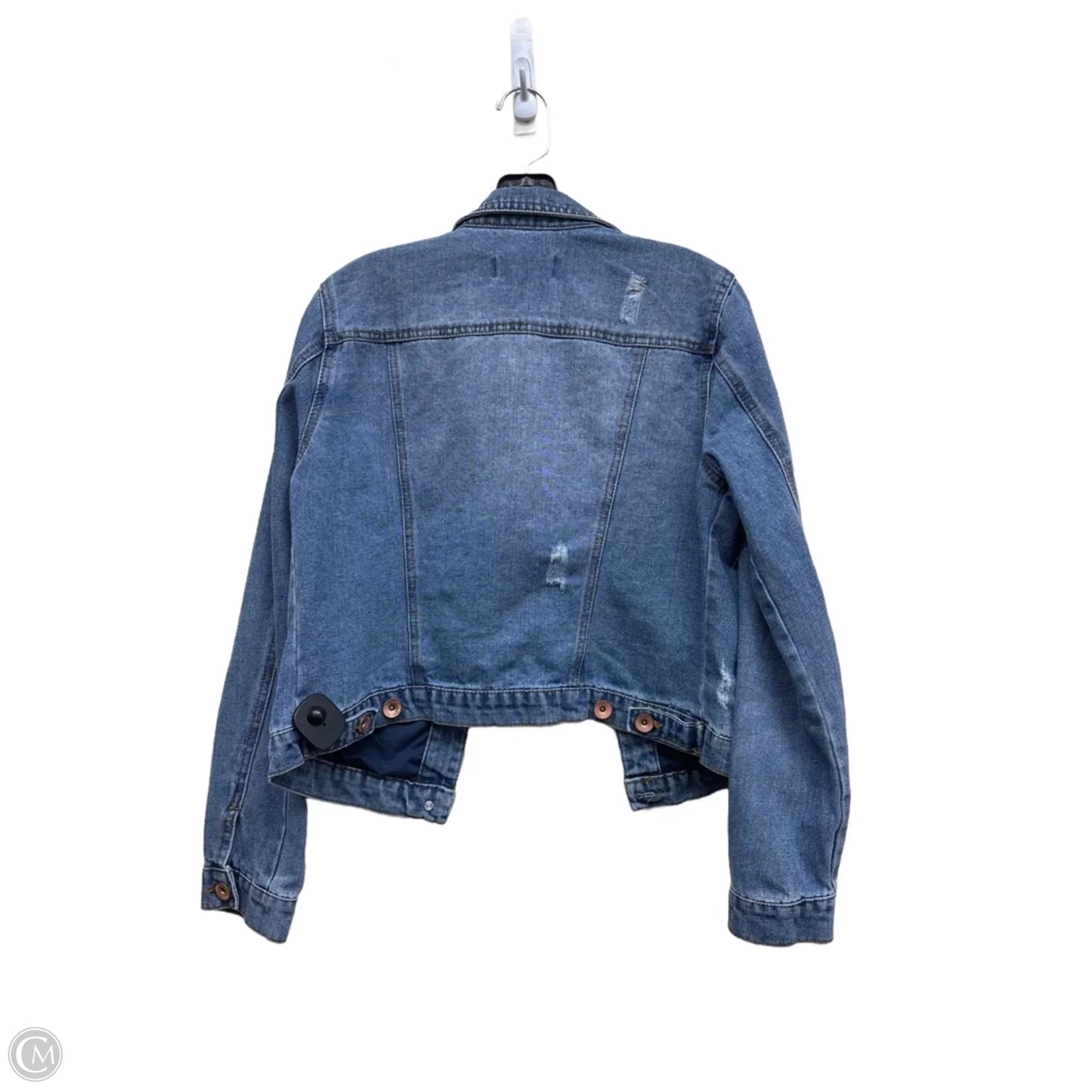 Jacket Denim By Clothes Mentor In Blue Denim, Size: L