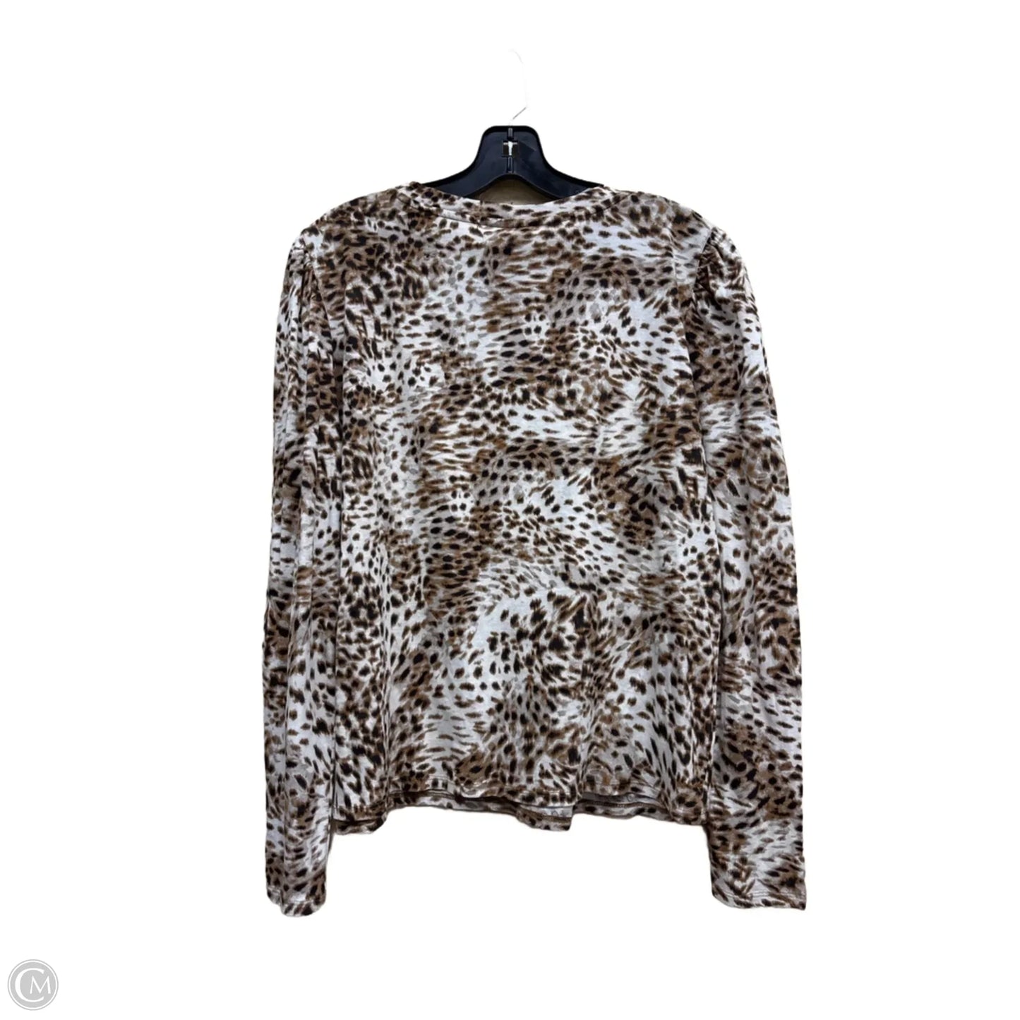 Top Long Sleeve By Loft In Animal Print, Size: L