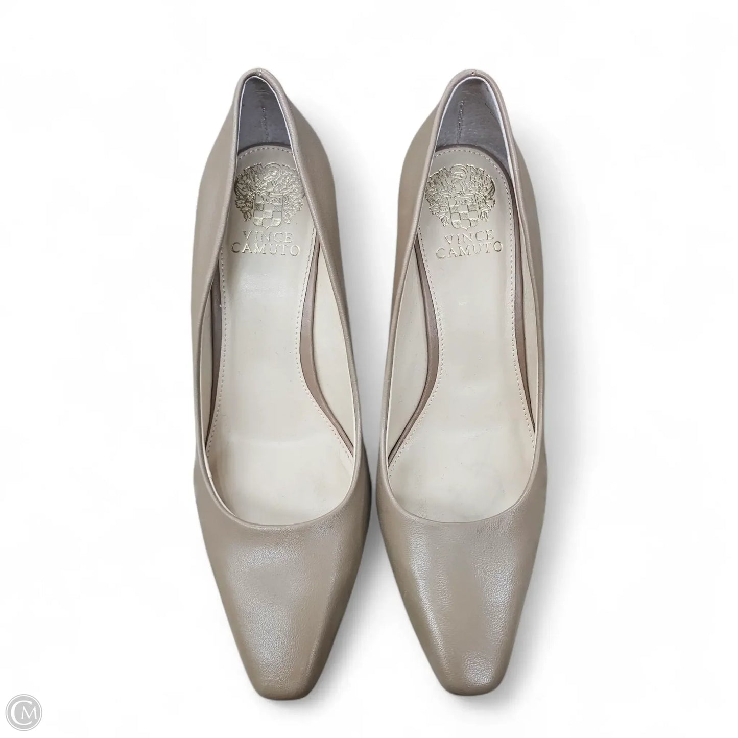 Shoes Heels Wedge By Vince Camuto In Brown & Tan, Size: 8.5