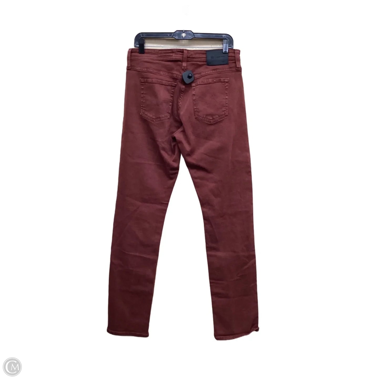 Jeans Straight By Ag Jeans In Red Denim, Size: 10