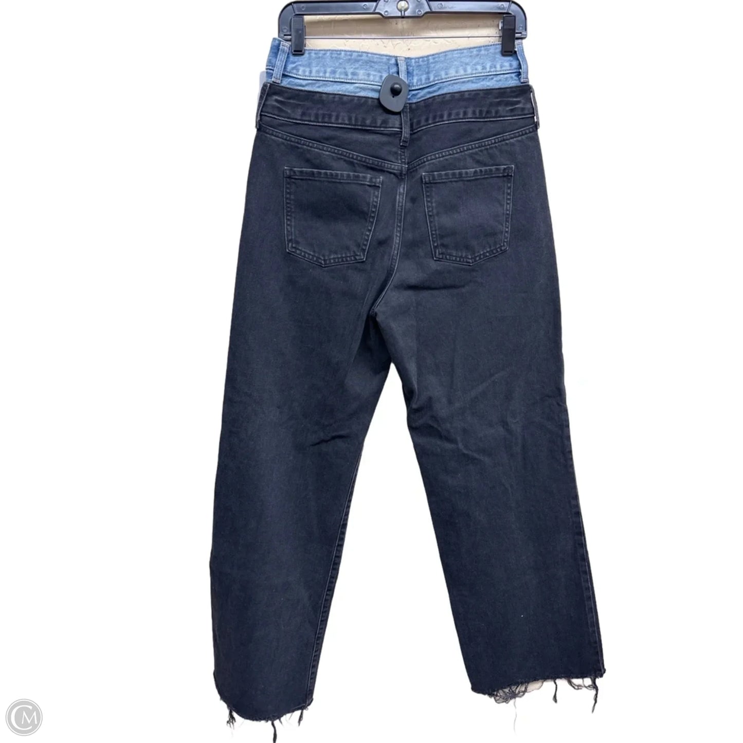 Jeans Straight By Express In Black Denim, Size: 8