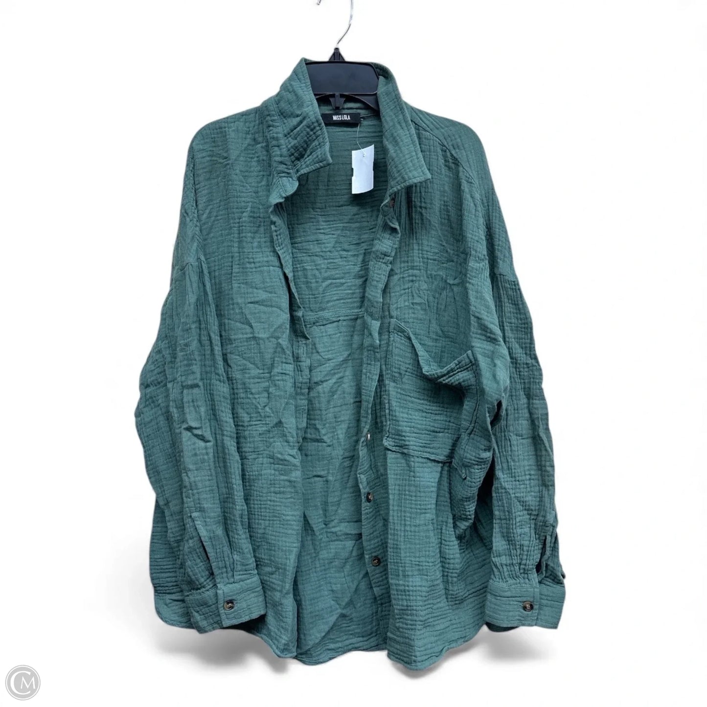Top Long Sleeve By Clothes Mentor In Green, Size: M
