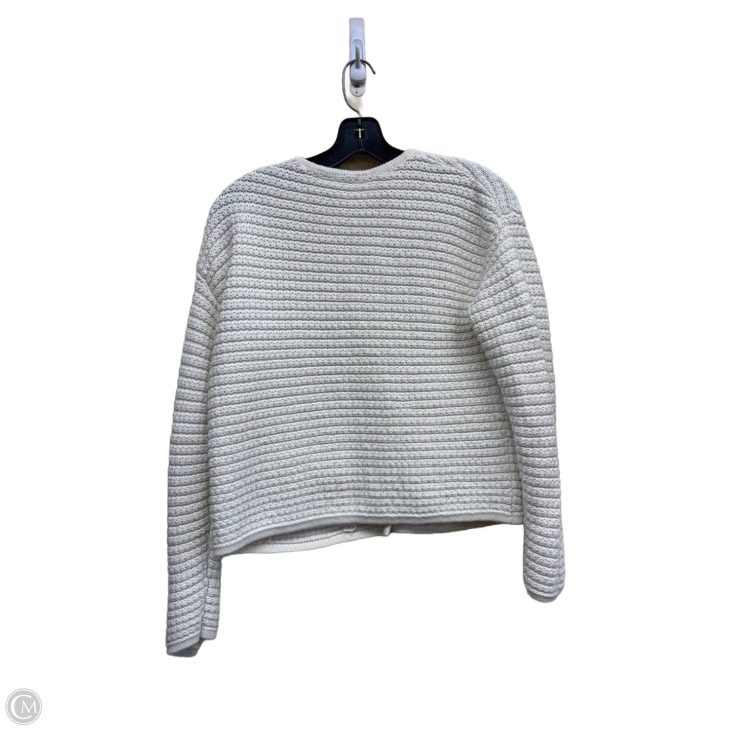 Sweater Cardigan By Gap In Cream, Size: S