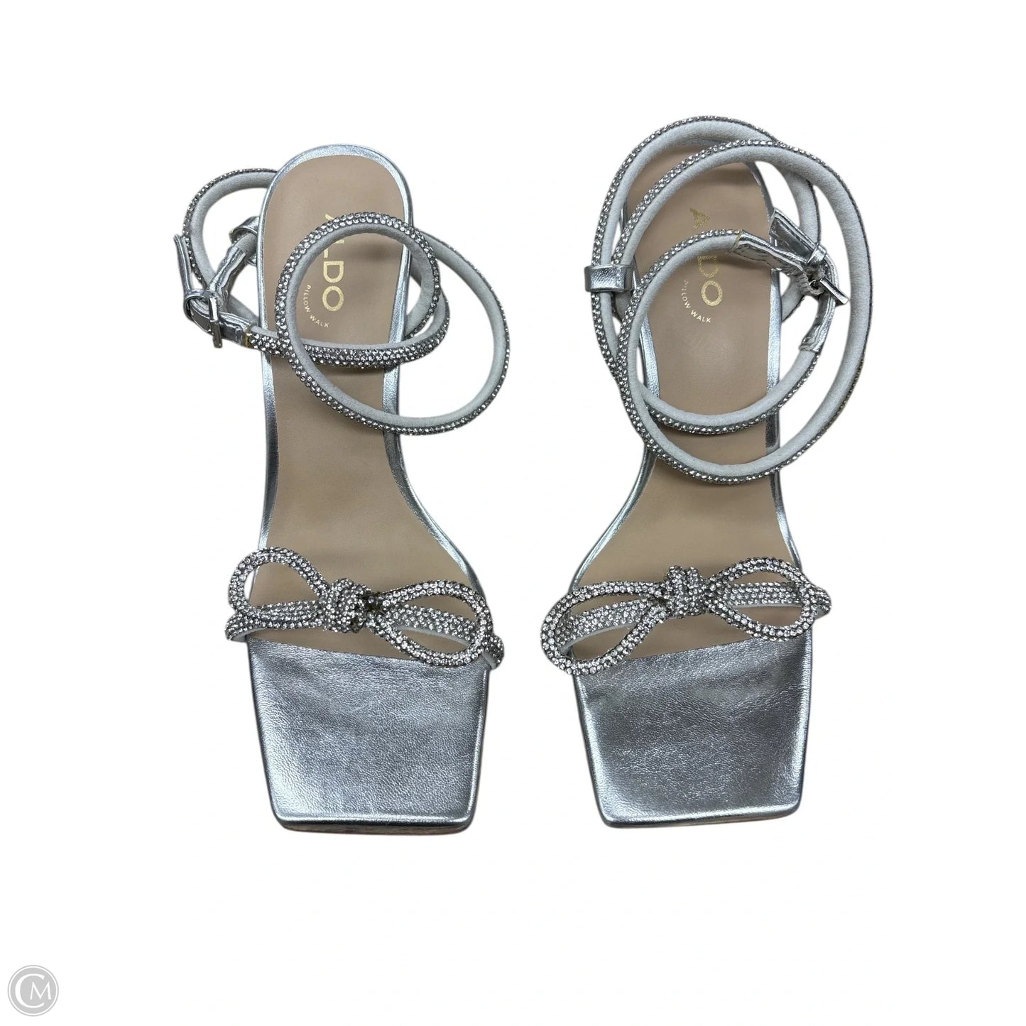 Shoes Heels Stiletto By Aldo In Silver, Size: 6