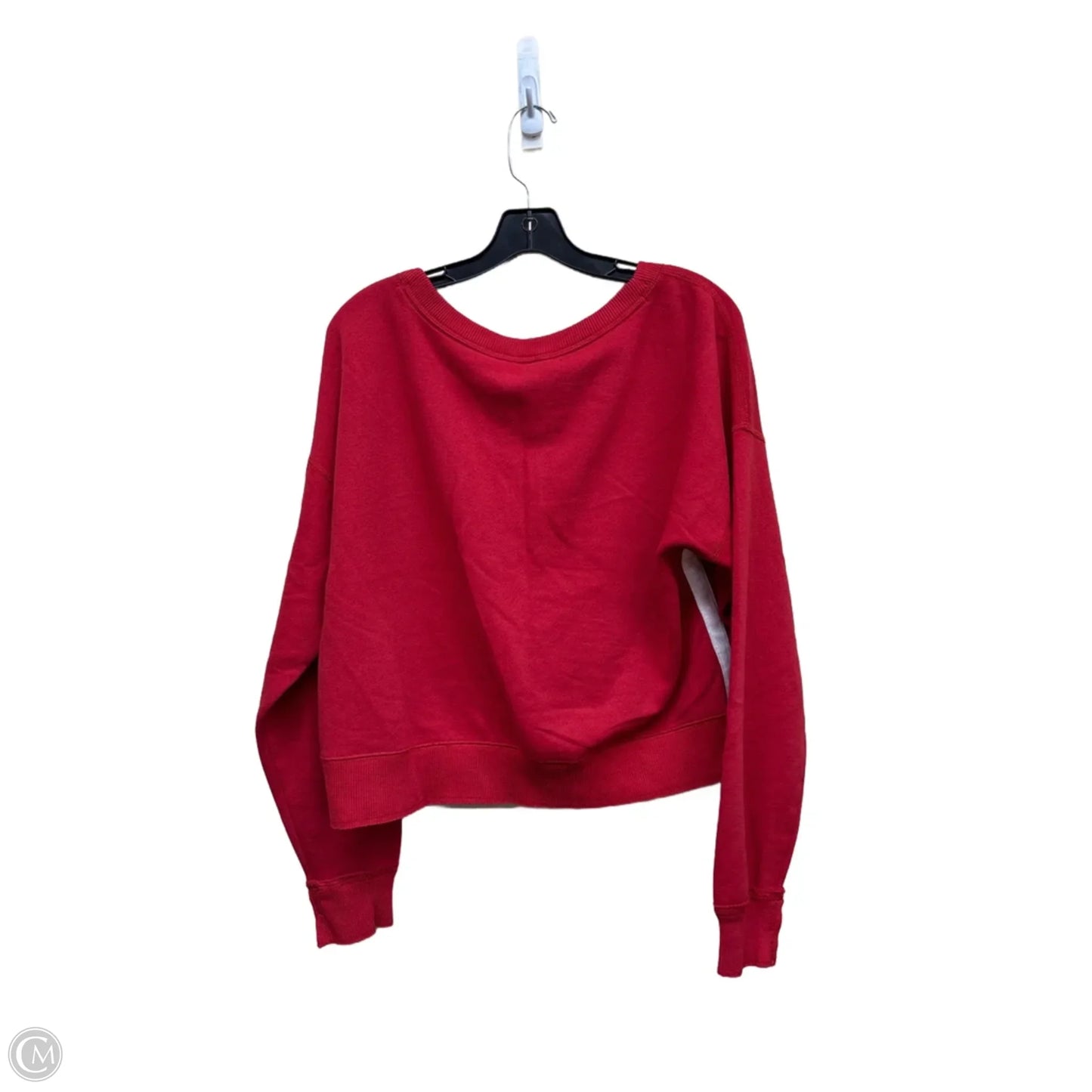 Athletic Sweatshirt Crewneck By Abercrombie And Fitch In Red, Size: M