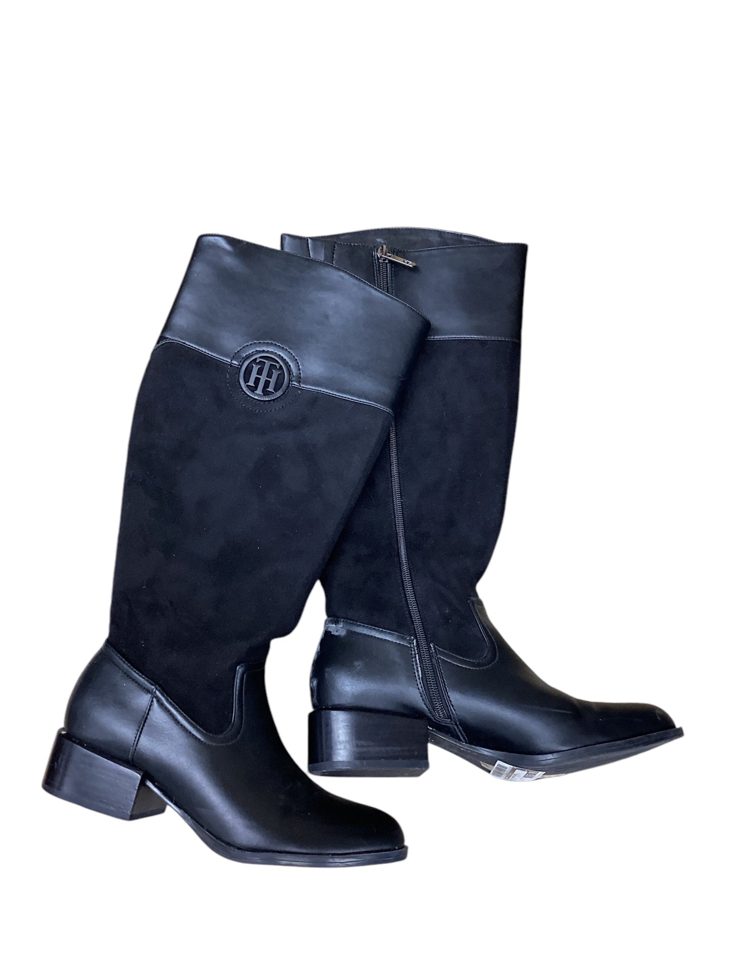 Boots Knee Flats By Tommy Hilfiger In Black, Size: 7