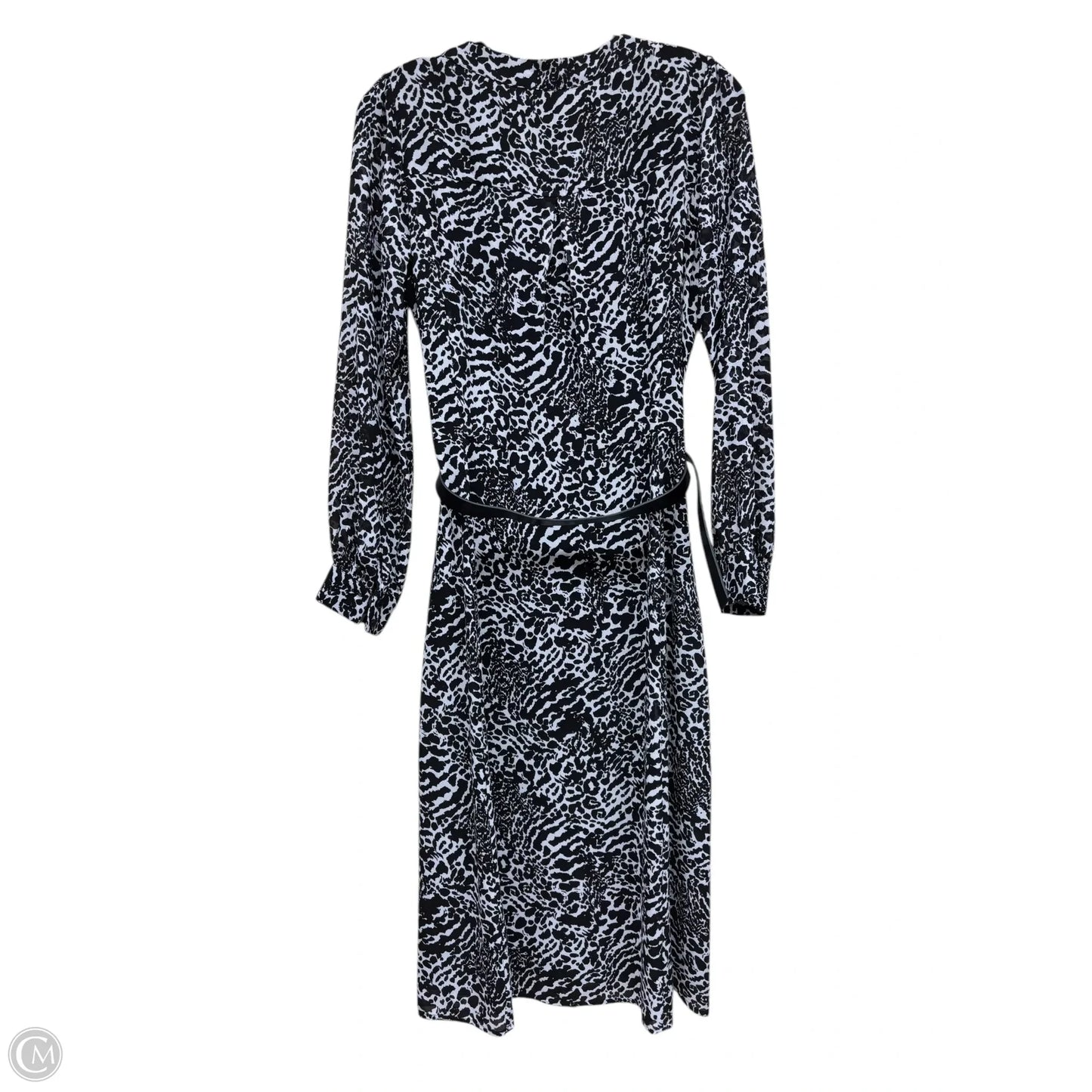 Dress Casual Midi By Michael By Michael Kors In Black & White, Size: Sp