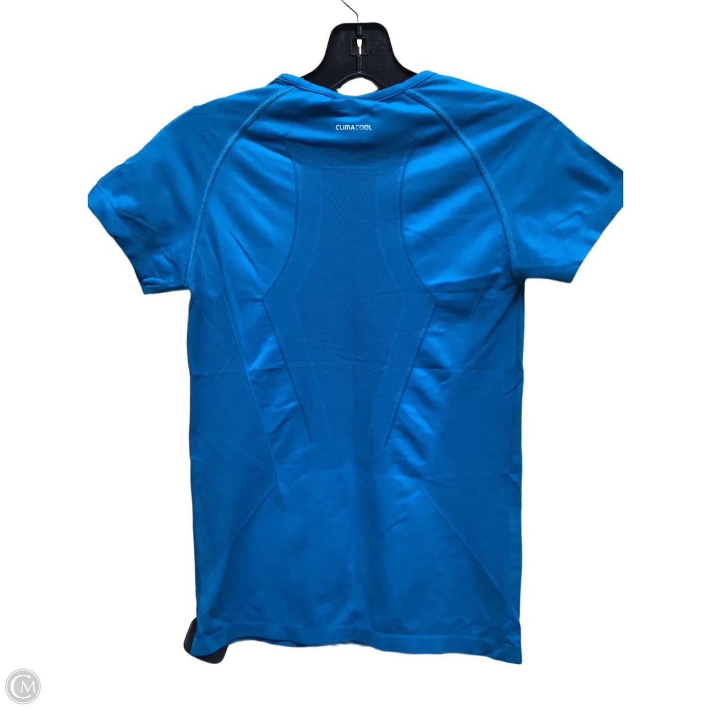 Athletic Top Short Sleeve By Adidas In Blue, Size: S