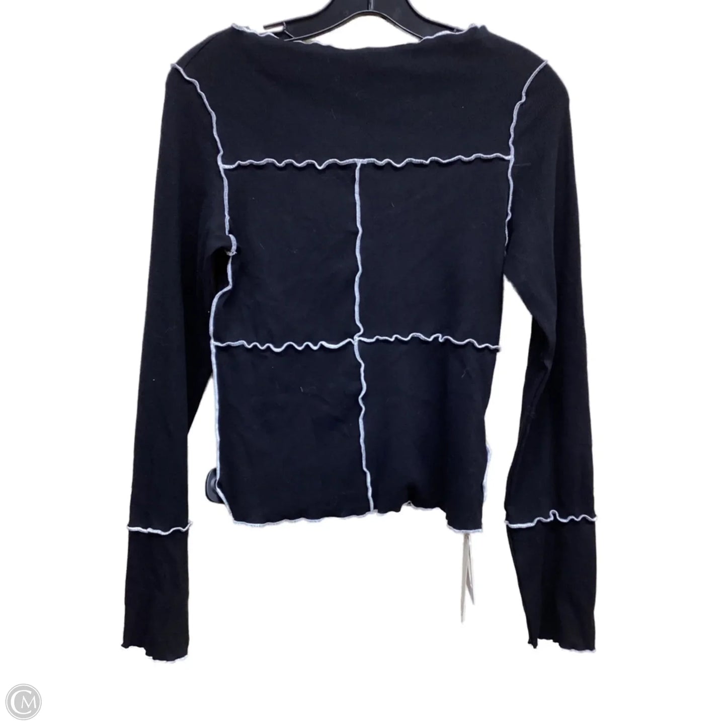Top Long Sleeve By Clothes Mentor In Black & White, Size: M