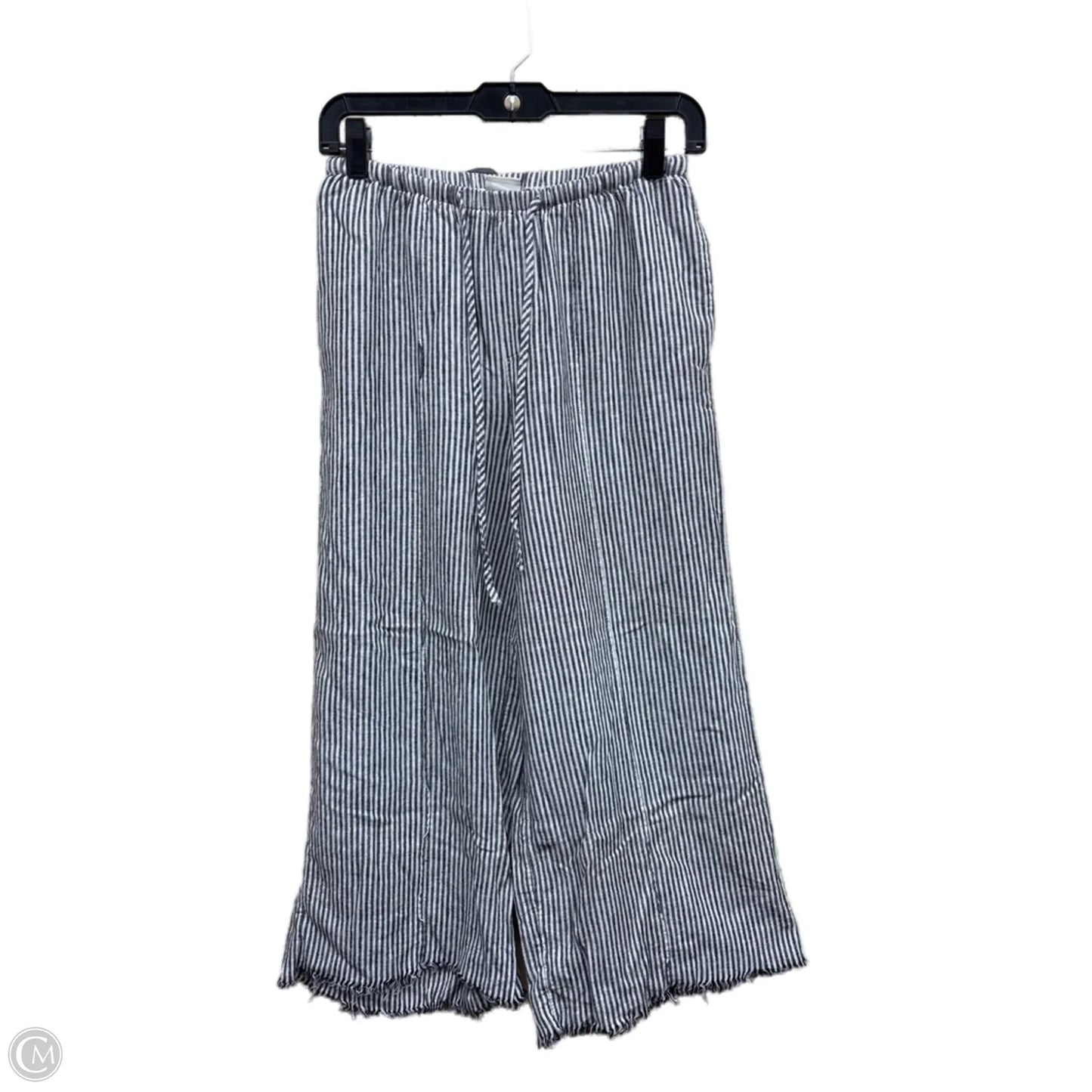 Pants Linen By A New Day In Striped Pattern, Size: Xs