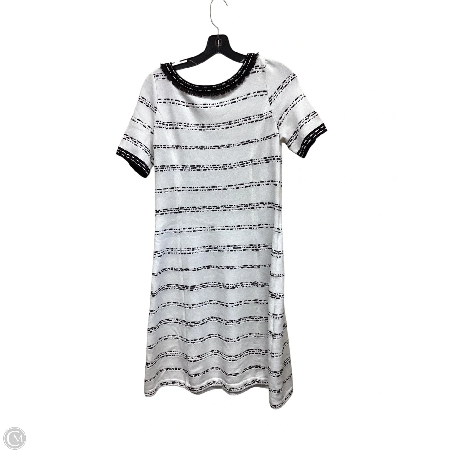 Dress Casual Midi By Ming Wang In Black & White, Size: Xs